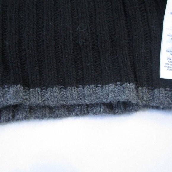 Ralph Lauren Polo Men's Blended Wool Classic Scarf, Black/Gray Trim One Size - Picture 3 of 8